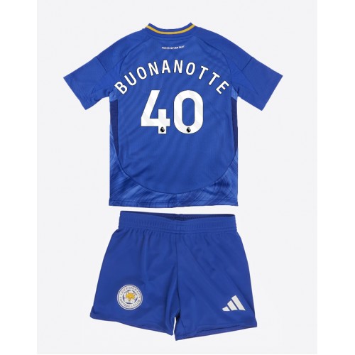 Fotbalové Dres Leicester City Facundo Buonanotte #40 Dětské Domácí 2024-25 Krátký Rukáv (+ trenýrky)